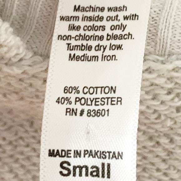 PennantKnit  USNA United States Naval Academy Long Sleeve Hooded Sweatshirt ⬜️🟦 - Picture 9 of 9